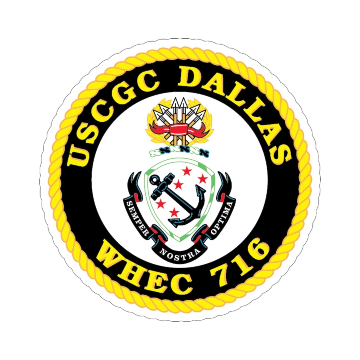 USCGC Dallas WHEC 716 (U.S. Coast Guard) STICKER Vinyl Die-Cut Decal-3 Inch-The Sticker Space