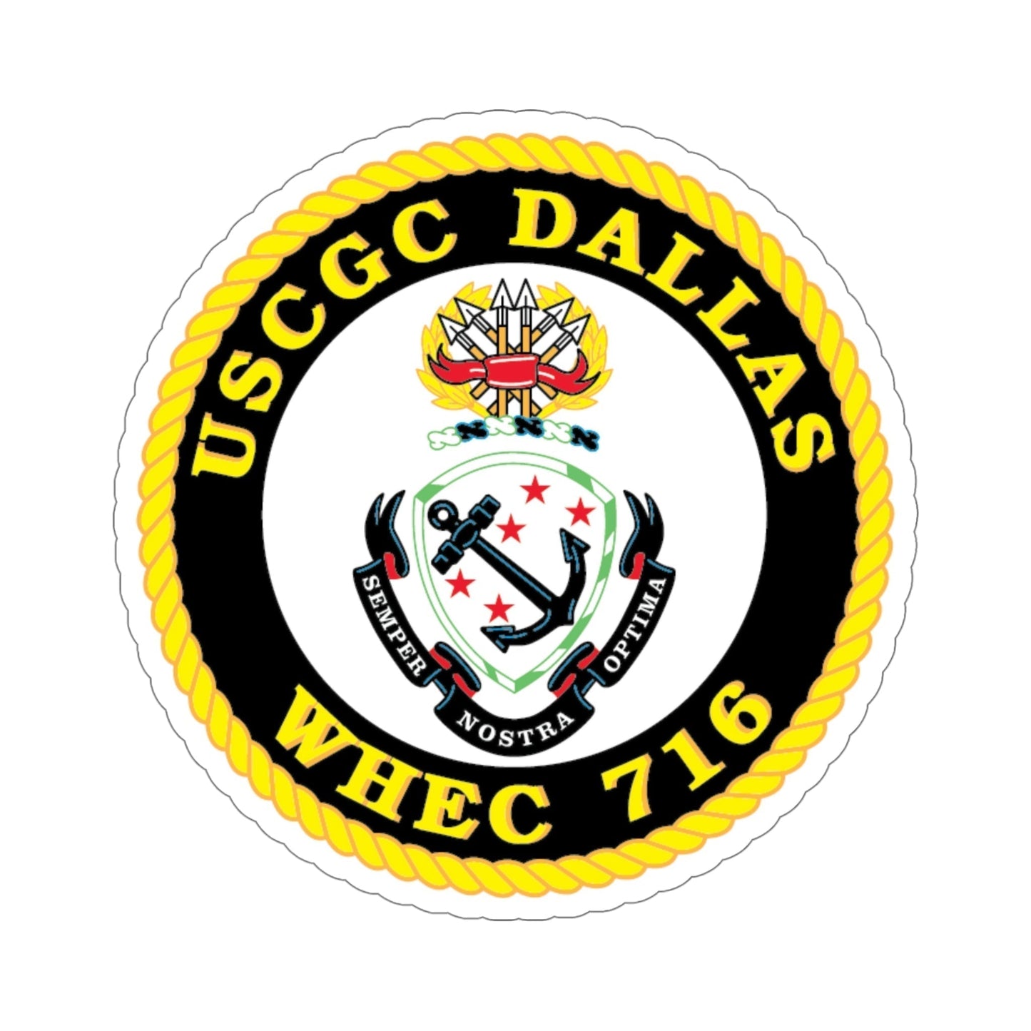 USCGC Dallas WHEC 716 (U.S. Coast Guard) STICKER Vinyl Die-Cut Decal-6 Inch-The Sticker Space