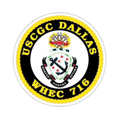 USCGC Dallas WHEC 716 (U.S. Coast Guard) STICKER Vinyl Kiss-Cut Decal 2 Inch White - The Sticker Space
