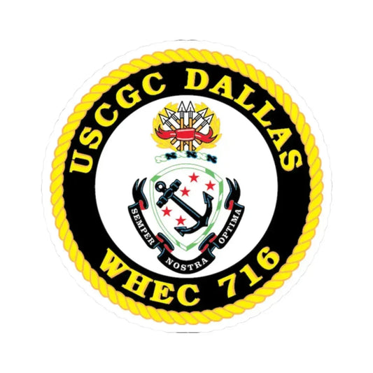 USCGC Dallas WHEC 716 (U.S. Coast Guard) STICKER Vinyl Kiss-Cut Decal 2 Inch White - The Sticker Space