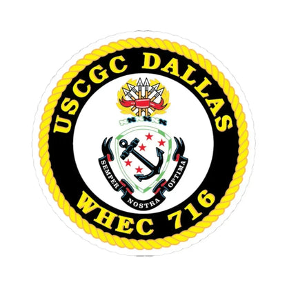 USCGC Dallas WHEC 716 (U.S. Coast Guard) STICKER Vinyl Kiss-Cut Decal 3 Inch White - The Sticker Space