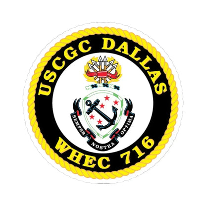 USCGC Dallas WHEC 716 (U.S. Coast Guard) STICKER Vinyl Kiss-Cut Decal 6 Inch White - The Sticker Space