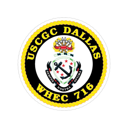 USCGC Dallas WHEC 716 (U.S. Coast Guard) Transparent STICKER Die-Cut Vinyl Decal 4 Inch - The Sticker Space