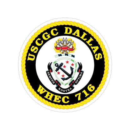 USCGC Dallas WHEC 716 (U.S. Coast Guard) Transparent STICKER Die-Cut Vinyl Decal 5 Inch - The Sticker Space