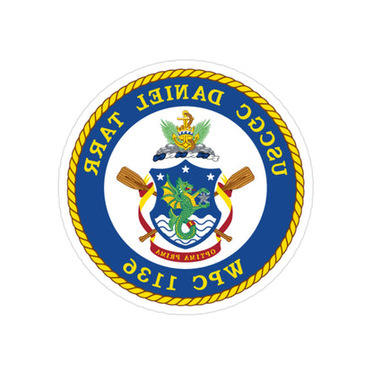 USCGC Daniel Tarr WPC 1136 (U.S. Coast Guard) REVERSE PRINT Transparent STICKER-2" × 2"-The Sticker Space