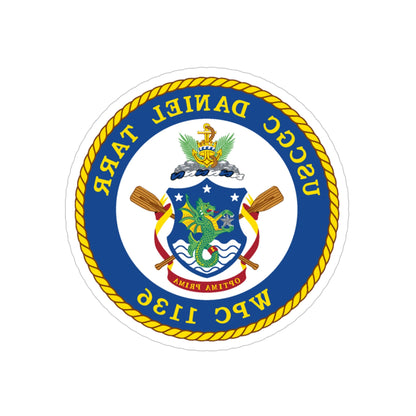 USCGC Daniel Tarr WPC 1136 (U.S. Coast Guard) REVERSE PRINT Transparent STICKER-4" × 4"-The Sticker Space