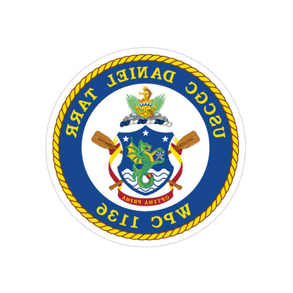 USCGC Daniel Tarr WPC 1136 (U.S. Coast Guard) REVERSE PRINT Transparent STICKER-5" × 5"-The Sticker Space