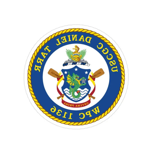 USCGC Daniel Tarr WPC 1136 (U.S. Coast Guard) REVERSE PRINT Transparent Die-Cut STICKER 2 Inch Die-Cut Transparent - The Sticker Space