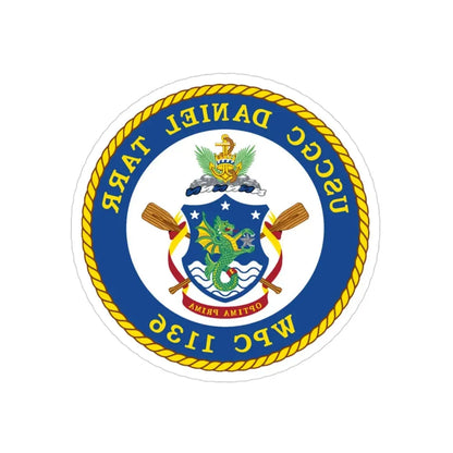 USCGC Daniel Tarr WPC 1136 (U.S. Coast Guard) REVERSE PRINT Transparent Die-Cut STICKER 3 Inch Die-Cut Transparent - The Sticker Space