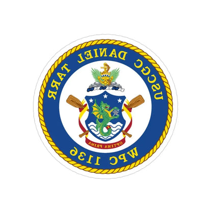 USCGC Daniel Tarr WPC 1136 (U.S. Coast Guard) REVERSE PRINT Transparent Die-Cut STICKER 4 Inch Die-Cut Transparent - The Sticker Space