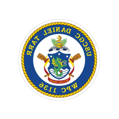 USCGC Daniel Tarr WPC 1136 (U.S. Coast Guard) REVERSE PRINT Transparent Die-Cut STICKER 6 Inch Die-Cut Transparent - The Sticker Space