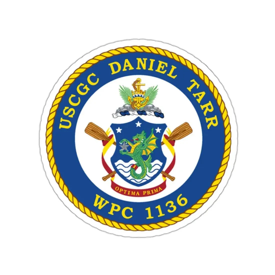 USCGC Daniel Tarr WPC 1136 (U.S. Coast Guard) STICKER Vinyl Kiss-Cut Decal 2 Inch White - The Sticker Space