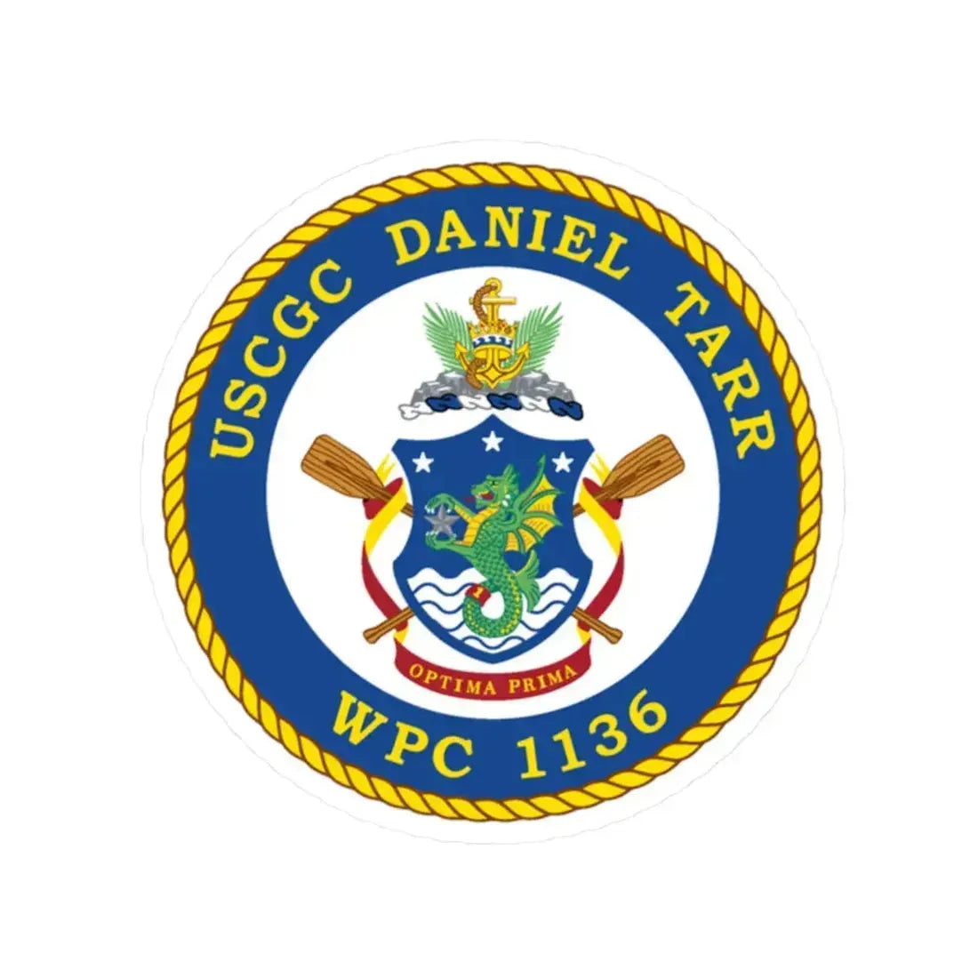 USCGC Daniel Tarr WPC 1136 (U.S. Coast Guard) STICKER Vinyl Kiss-Cut Decal 2 Inch White - The Sticker Space