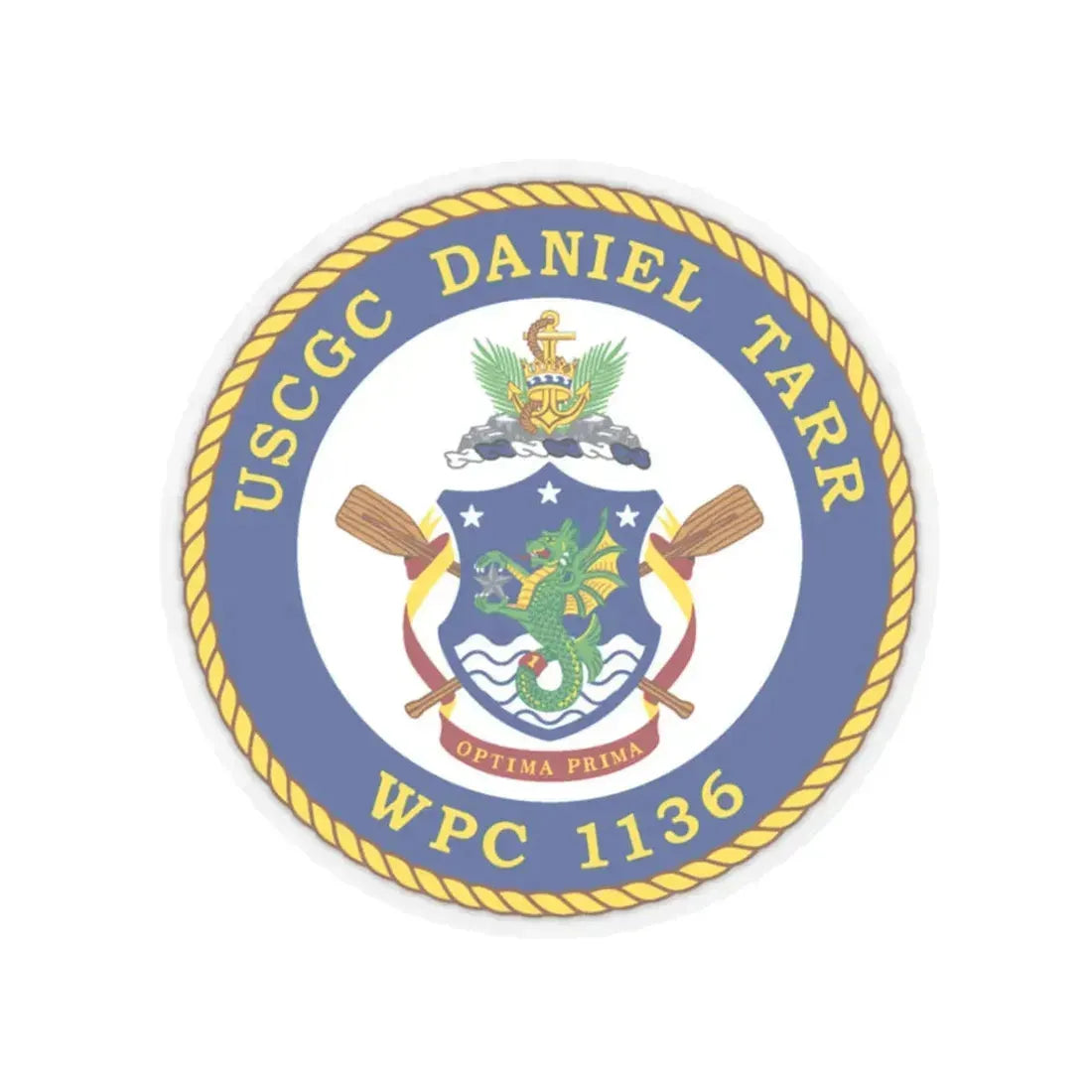 USCGC Daniel Tarr WPC 1136 (U.S. Coast Guard) STICKER Vinyl Kiss-Cut Decal 3 Inch Transparent - The Sticker Space