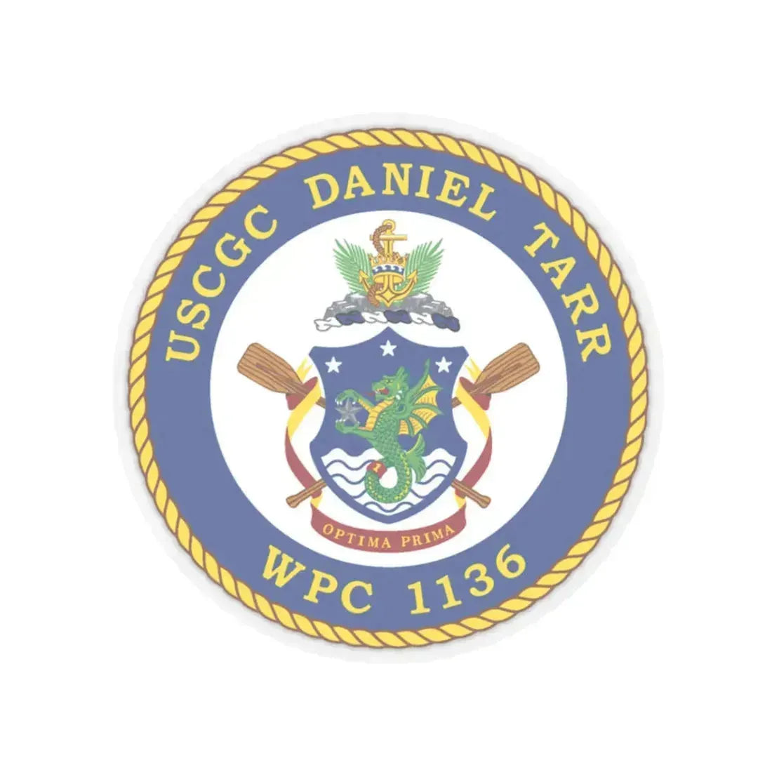 USCGC Daniel Tarr WPC 1136 (U.S. Coast Guard) STICKER Vinyl Kiss-Cut Decal 3 Inch Transparent - The Sticker Space