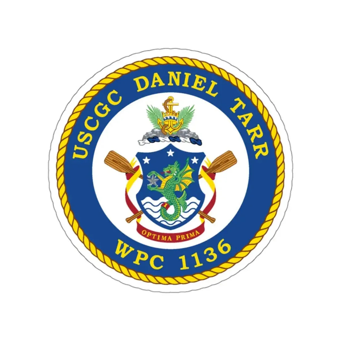 USCGC Daniel Tarr WPC 1136 (U.S. Coast Guard) STICKER Vinyl Kiss-Cut Decal 3 Inch White - The Sticker Space
