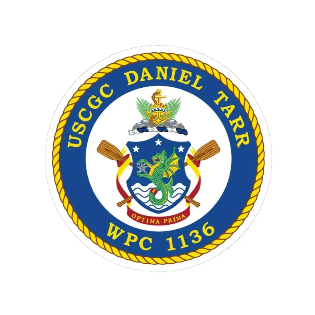 USCGC Daniel Tarr WPC 1136 (U.S. Coast Guard) STICKER Vinyl Kiss-Cut Decal 3 Inch White - The Sticker Space