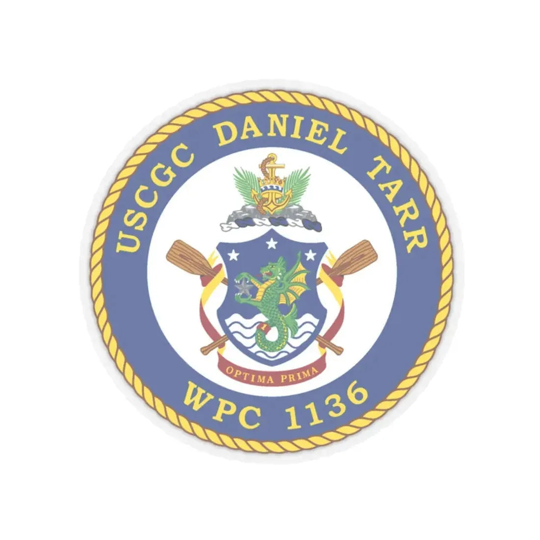USCGC Daniel Tarr WPC 1136 (U.S. Coast Guard) STICKER Vinyl Kiss-Cut Decal 4 Inch Transparent - The Sticker Space
