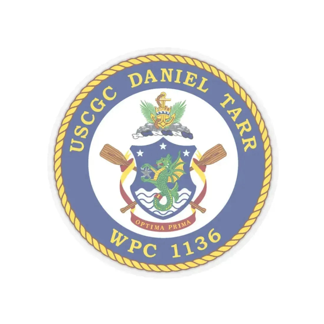 USCGC Daniel Tarr WPC 1136 (U.S. Coast Guard) STICKER Vinyl Kiss-Cut Decal 4 Inch Transparent - The Sticker Space