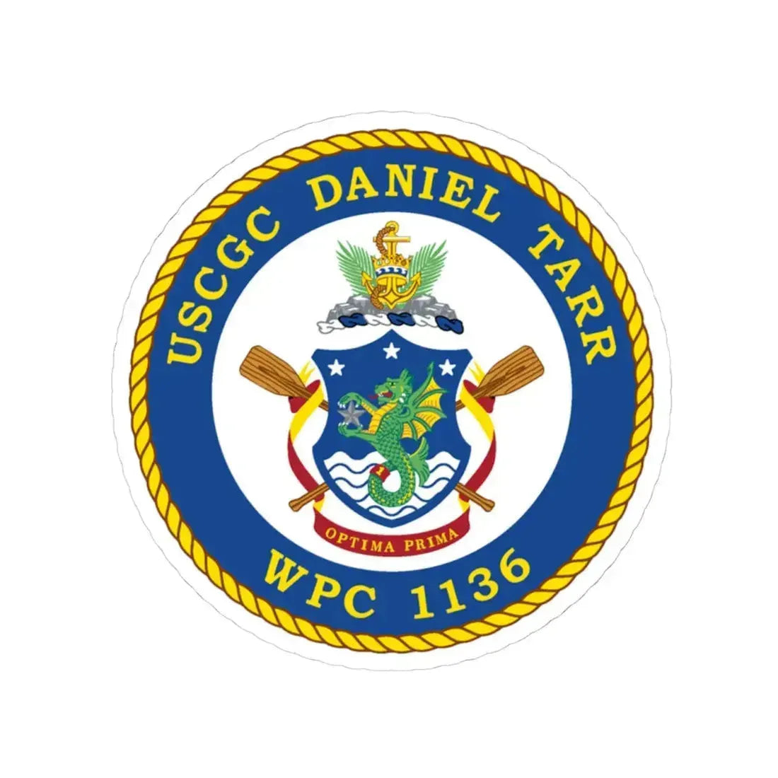 USCGC Daniel Tarr WPC 1136 (U.S. Coast Guard) STICKER Vinyl Kiss-Cut Decal 4 Inch White - The Sticker Space