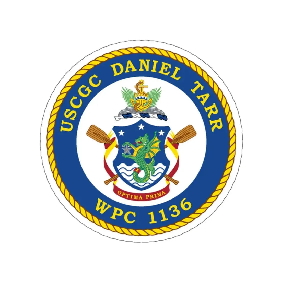 USCGC Daniel Tarr WPC 1136 (U.S. Coast Guard) STICKER Vinyl Kiss-Cut Decal 6 Inch White - The Sticker Space