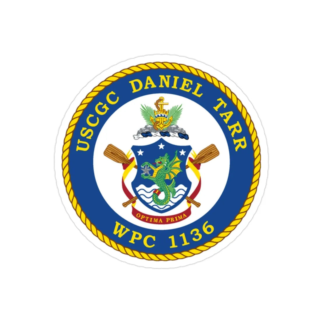 USCGC Daniel Tarr WPC 1136 (U.S. Coast Guard) Transparent STICKER Die-Cut Vinyl Decal 2 Inch - The Sticker Space
