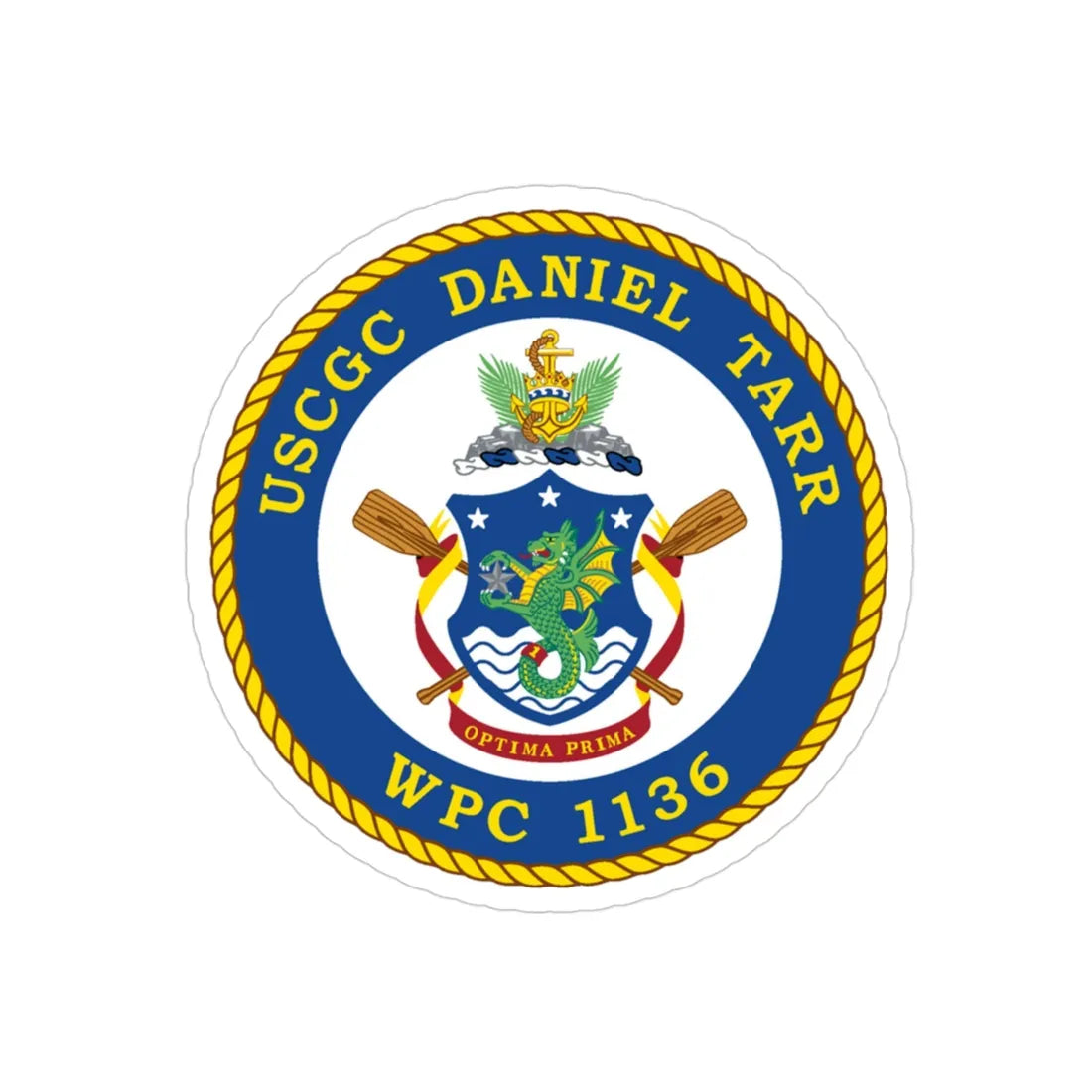 USCGC Daniel Tarr WPC 1136 (U.S. Coast Guard) Transparent STICKER Die-Cut Vinyl Decal 3 Inch - The Sticker Space