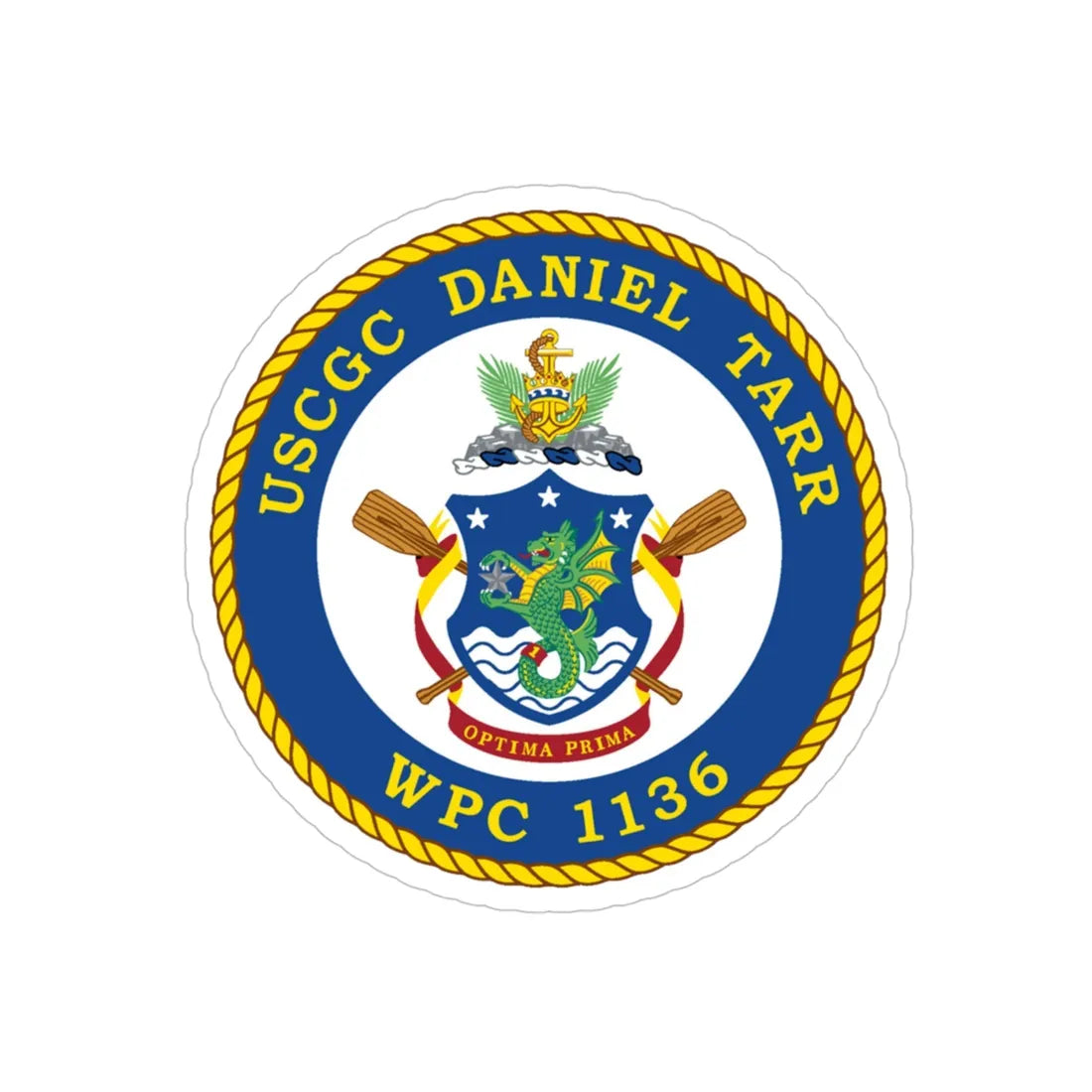 USCGC Daniel Tarr WPC 1136 (U.S. Coast Guard) Transparent STICKER Die-Cut Vinyl Decal 4 Inch - The Sticker Space