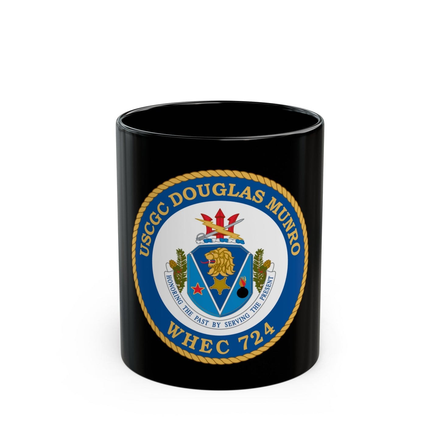 USCGC Douglas Munro (U.S. Coast Guard) Black Coffee Mug-11oz-The Sticker Space