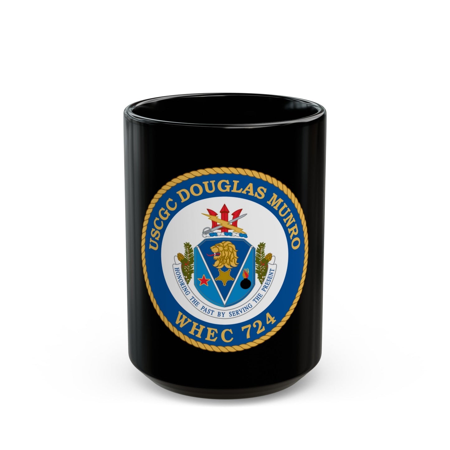 USCGC Douglas Munro (U.S. Coast Guard) Black Coffee Mug-15oz-The Sticker Space