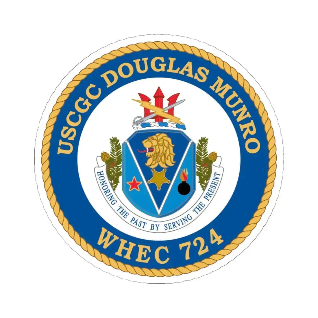 USCGC Douglas Munro (U.S. Coast Guard) STICKER Vinyl Kiss-Cut Decal 6 Inch White - The Sticker Space