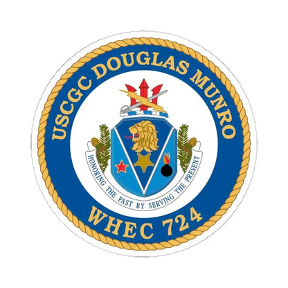 USCGC Douglas Munro (U.S. Coast Guard) STICKER Vinyl Kiss-Cut Decal 6 Inch White - The Sticker Space