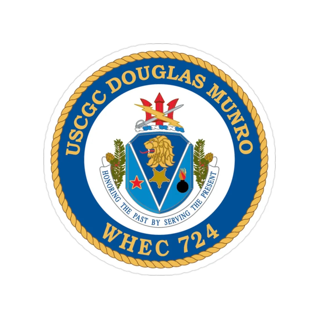 USCGC Douglas Munro (U.S. Coast Guard) Transparent STICKER Die-Cut Vinyl Decal 2 Inch - The Sticker Space