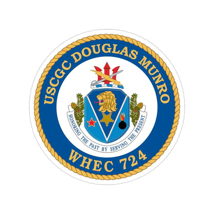 USCGC Douglas Munro (U.S. Coast Guard) Transparent STICKER Die-Cut Vinyl Decal 5 Inch - The Sticker Space