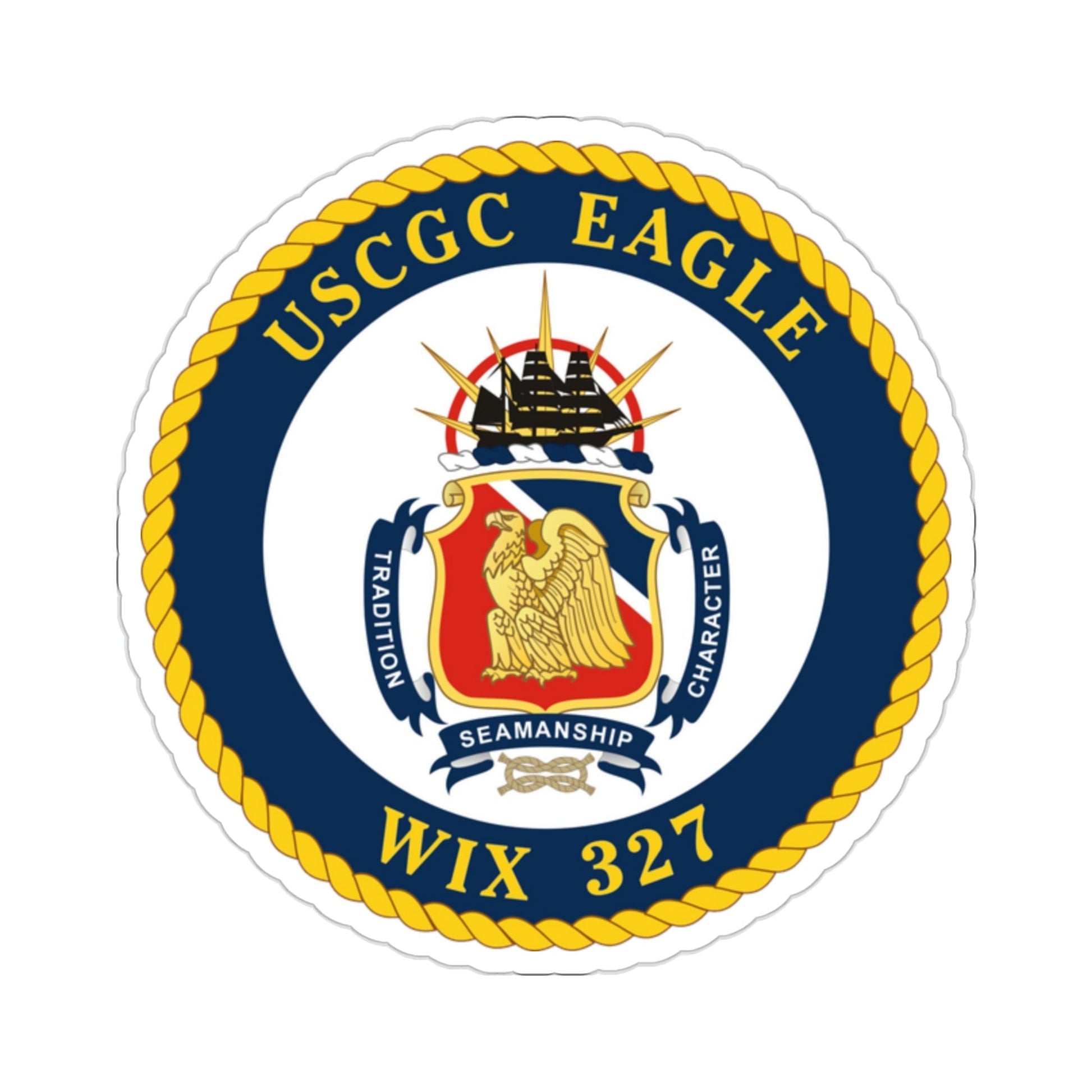 USCGC Eagle WIX 327 (U.S. Coast Guard) STICKER Vinyl Die-Cut Decal-2 Inch-The Sticker Space