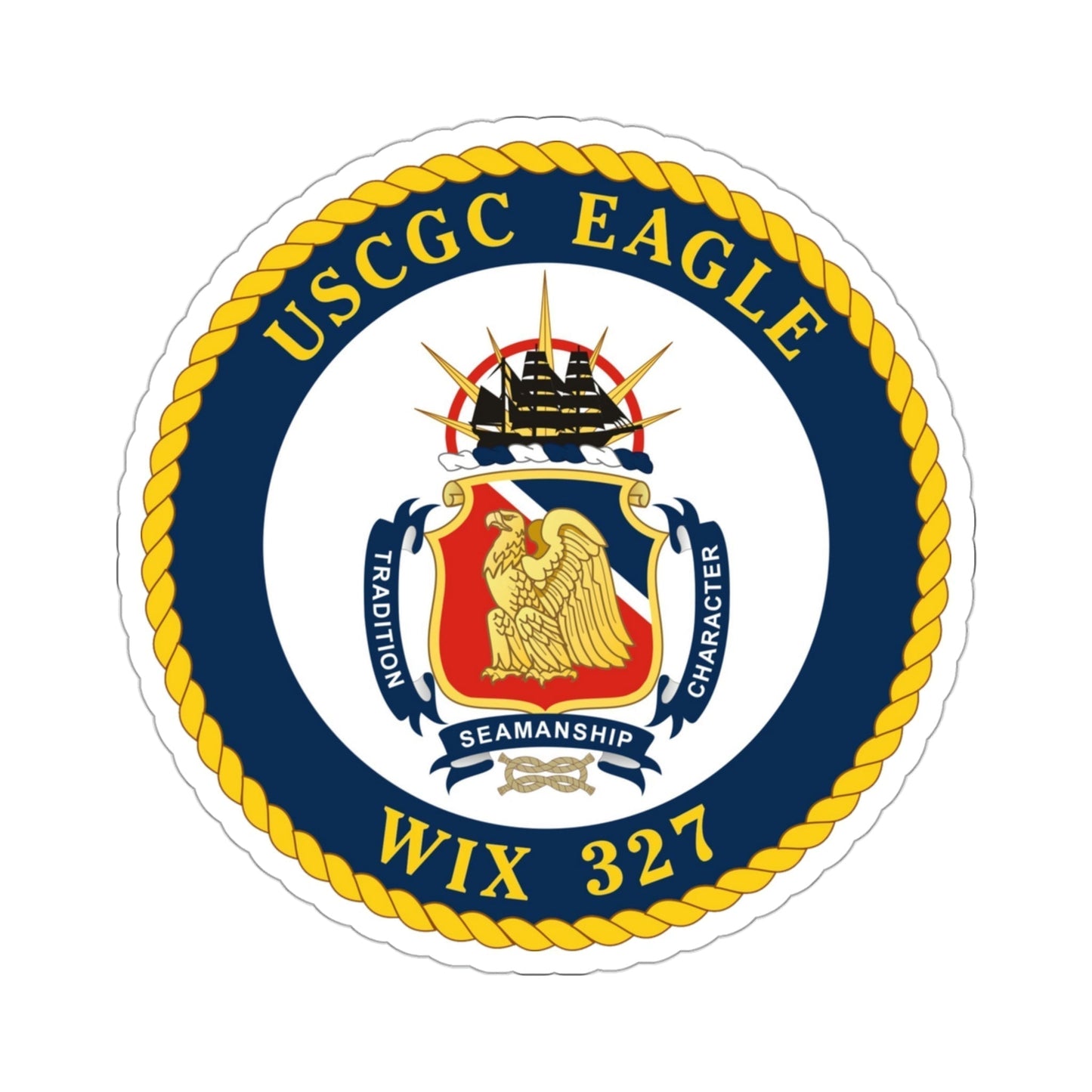 USCGC Eagle WIX 327 (U.S. Coast Guard) STICKER Vinyl Die-Cut Decal-3 Inch-The Sticker Space