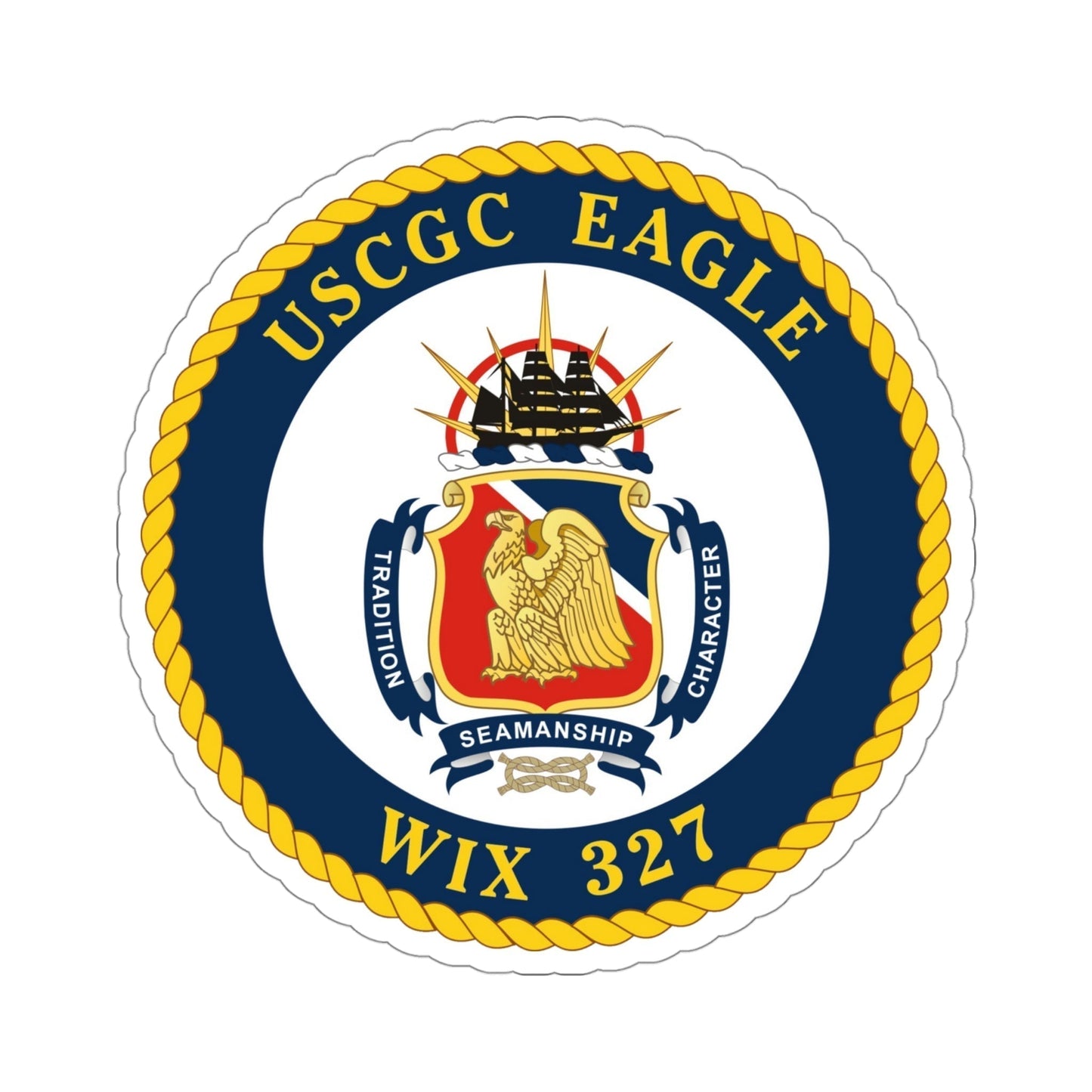 USCGC Eagle WIX 327 (U.S. Coast Guard) STICKER Vinyl Die-Cut Decal-4 Inch-The Sticker Space