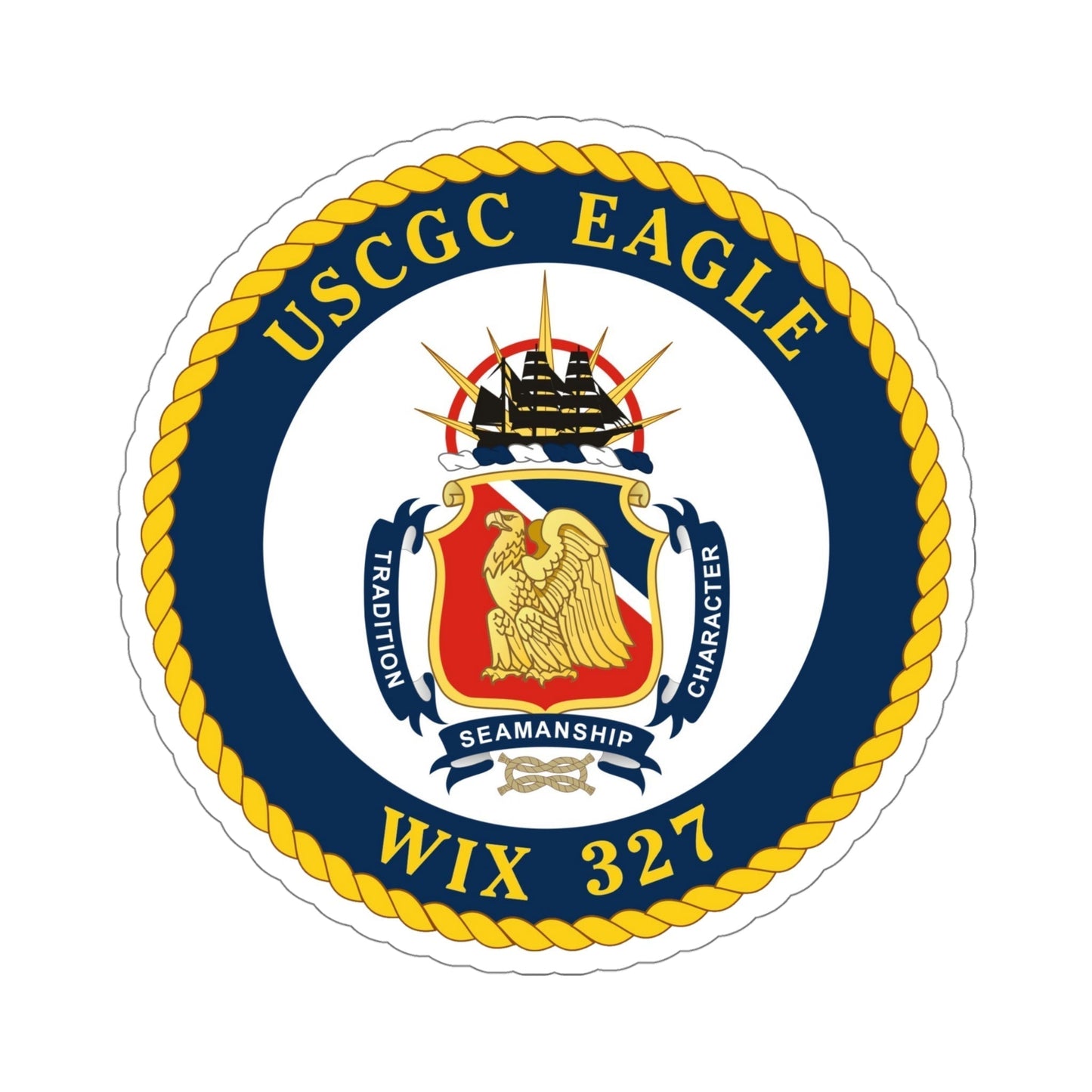 USCGC Eagle WIX 327 (U.S. Coast Guard) STICKER Vinyl Die-Cut Decal-5 Inch-The Sticker Space