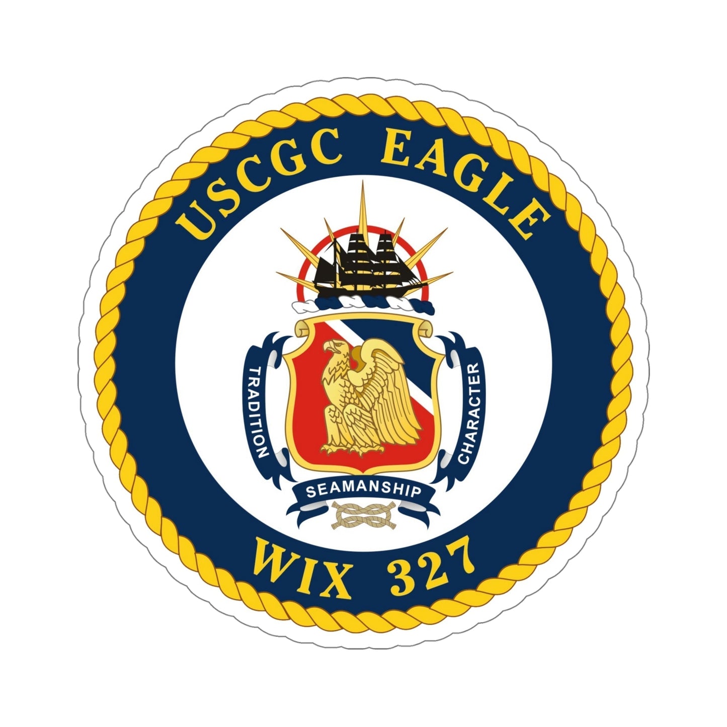 USCGC Eagle WIX 327 (U.S. Coast Guard) STICKER Vinyl Die-Cut Decal-6 Inch-The Sticker Space