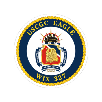 USCGC Eagle WIX 327 (U.S. Coast Guard) Transparent STICKER Die-Cut Vinyl Decal-2 Inch-The Sticker Space