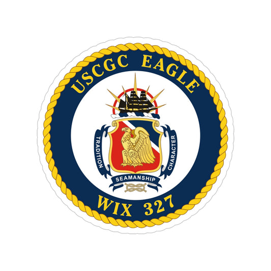 USCGC Eagle WIX 327 (U.S. Coast Guard) Transparent STICKER Die-Cut Vinyl Decal-6 Inch-The Sticker Space