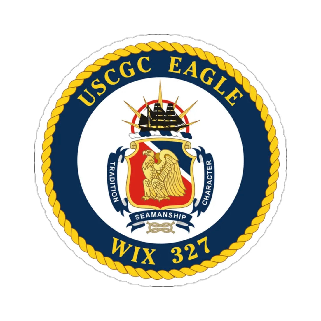 USCGC Eagle WIX 327 (U.S. Coast Guard) STICKER Vinyl Die-Cut Decal 2 Inch - The Sticker Space