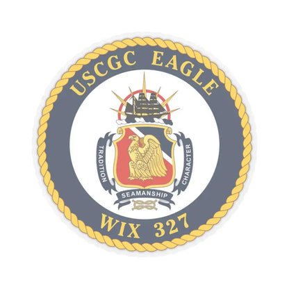 USCGC Eagle WIX 327 (U.S. Coast Guard) STICKER Vinyl Kiss-Cut Decal 3 Inch Transparent - The Sticker Space