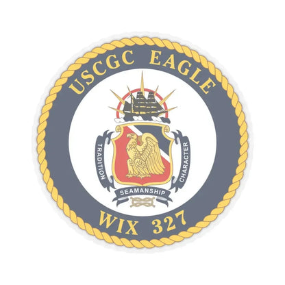 USCGC Eagle WIX 327 (U.S. Coast Guard) STICKER Vinyl Kiss-Cut Decal 4 Inch Transparent - The Sticker Space