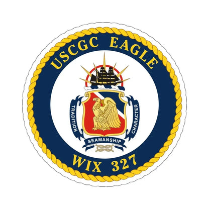 USCGC Eagle WIX 327 (U.S. Coast Guard) STICKER Vinyl Kiss-Cut Decal 4 Inch White - The Sticker Space