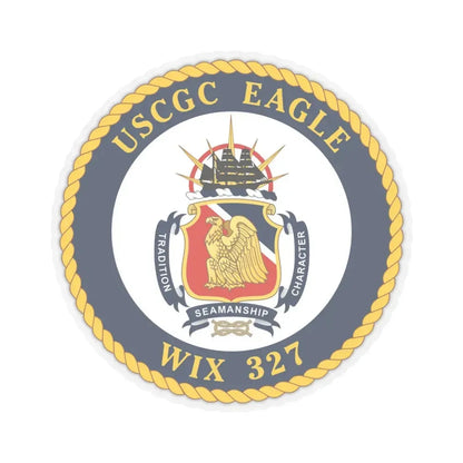 USCGC Eagle WIX 327 (U.S. Coast Guard) STICKER Vinyl Kiss-Cut Decal 6 Inch Transparent - The Sticker Space