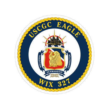 USCGC Eagle WIX 327 (U.S. Coast Guard) Transparent STICKER Die-Cut Vinyl Decal 3 Inch - The Sticker Space