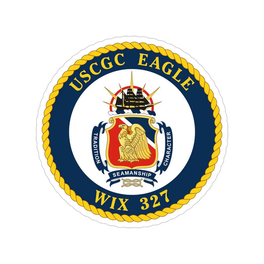USCGC Eagle WIX 327 (U.S. Coast Guard) Transparent STICKER Die-Cut Vinyl Decal 6 Inch - The Sticker Space