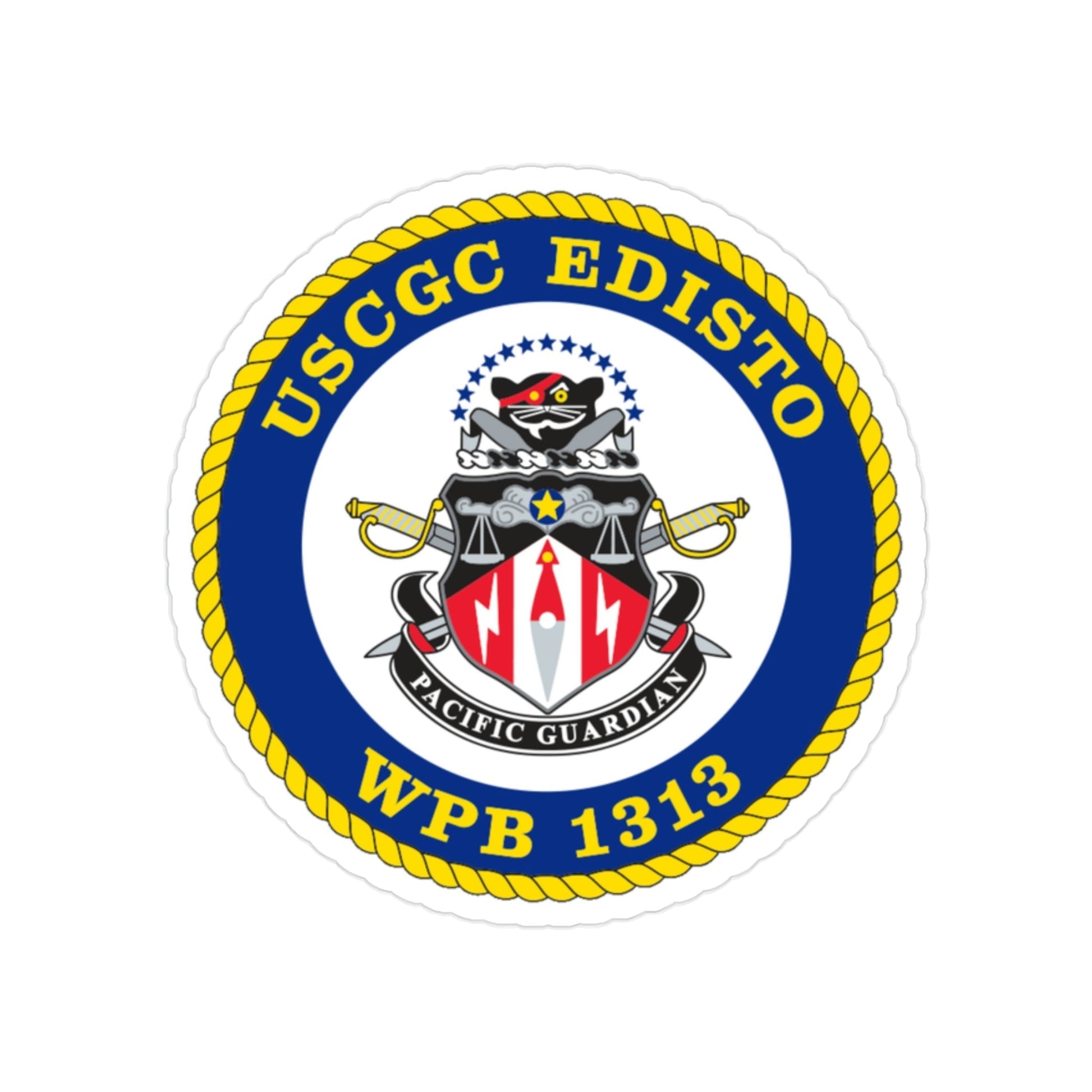 USCGC Edisto WPB 1313 (U.S. Coast Guard) Transparent STICKER Die-Cut Vinyl Decal-2 Inch-The Sticker Space