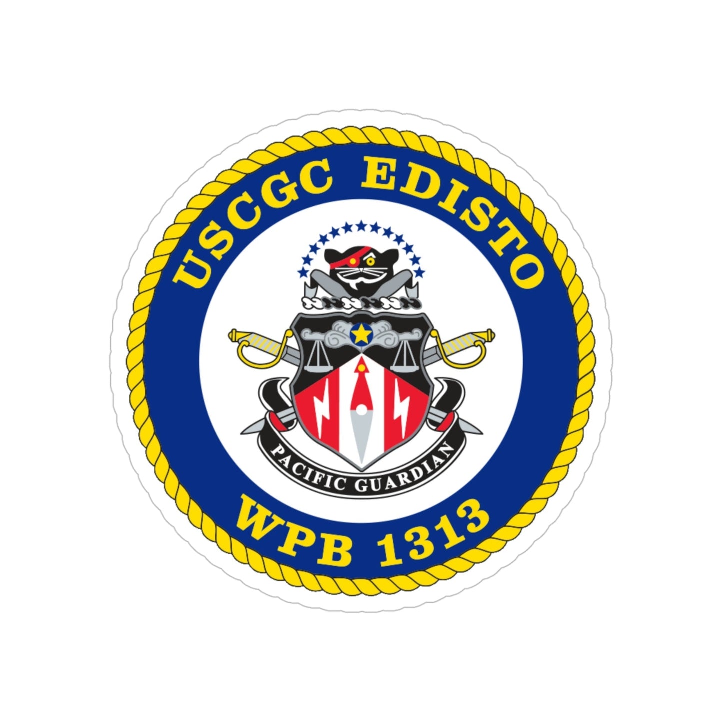 USCGC Edisto WPB 1313 (U.S. Coast Guard) Transparent STICKER Die-Cut Vinyl Decal-4 Inch-The Sticker Space